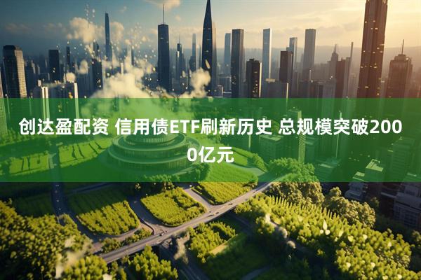 创达盈配资 信用债ETF刷新历史 总规模突破2000亿元